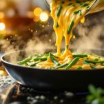 Frittata in fase di cottura in padella.