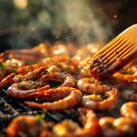 Gamberoni sulla piastra