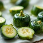 Svuotamento delle zucchine tonde