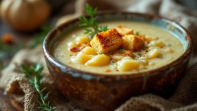 Zuppa di patate e cipolle