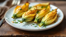 Fiori di zucca ripieni al forno