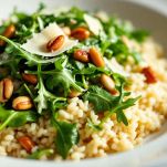 Riso mantecato pronto per essere servito.