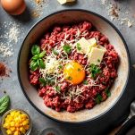 Preparazione ripieno per le zucchine