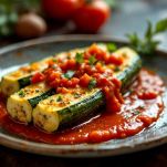 Zucchine ripiene di carne