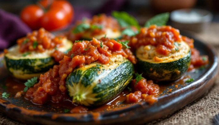 Zucchine ripiene di carne