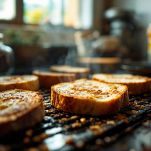 fette di pane sulla griglia