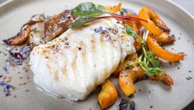 Filetto di merluzzo al forno con funghi e zucca
