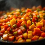 L'aggiunta dei peperoni