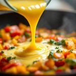 L'unione delle uova ai peperoni