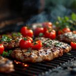 Cottura dei pomodori sulla griglia