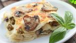 Lasagne bianche con funghi, salsiccia e provola