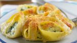 Lumaconi gratinati con spinaci e ricotta