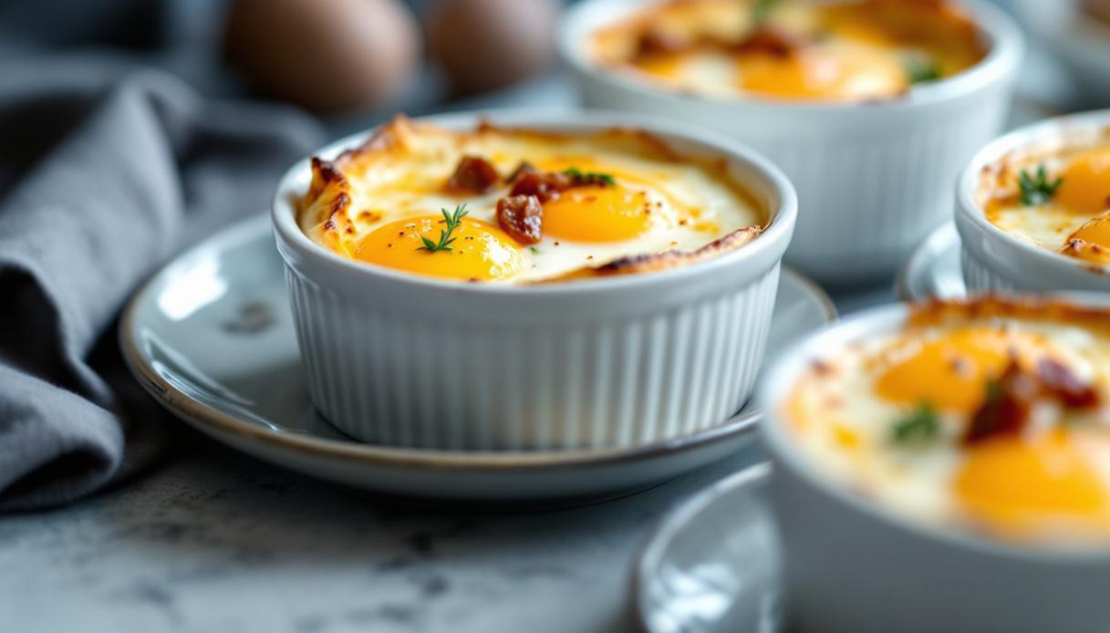 Uova in cocotte al forno