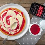 Sponge Cake Spreaded With Custard