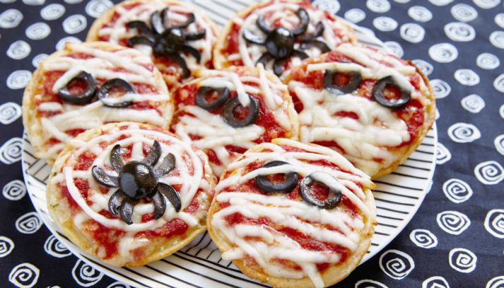 Pizzette ragno halloween