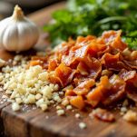 pancetta e cipolla tritata