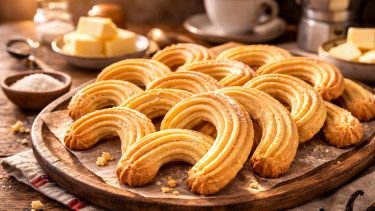 I tipici biscotti dorati e rigati, dalla forma inconfondibile