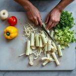 La preparazione dei germogli di bambù