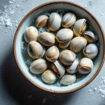 arselle in acqua fredda salata