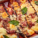 Parmigiana di melanzane appena sfornata