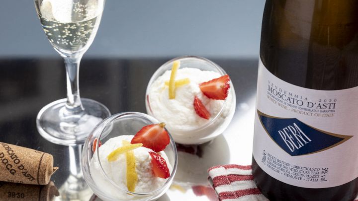 Mousse di ricotta e fragole al Moscato d’Asti Docg