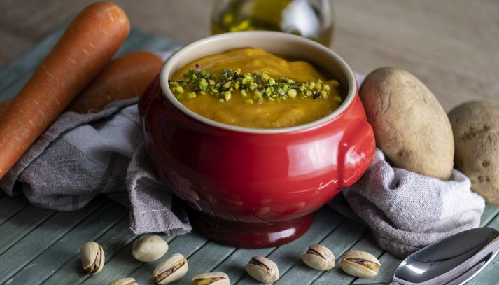 Vellutata di pistacchio e carote