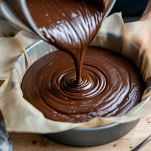 torta pere e cioccolato nello stampo