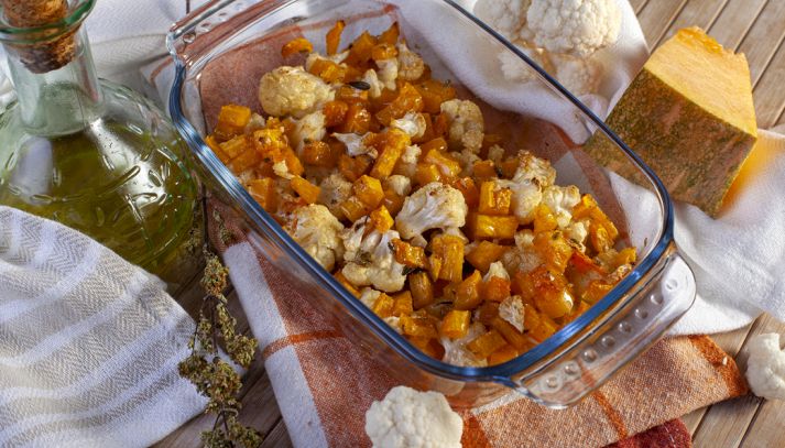 Cavolfiori e zucca al forno