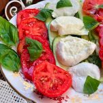 Caprese di zucchine impiattata