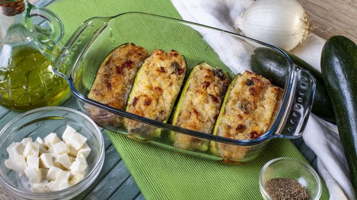Barchette di zucchine al forno