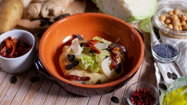 Zuppetta di verza e ceci