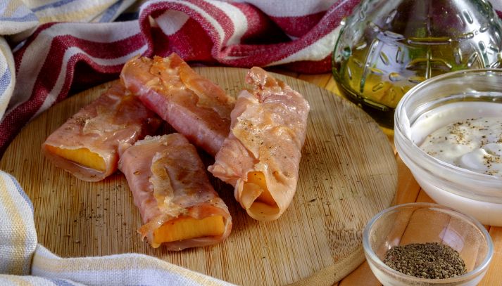 Involtini con zucca e prosciutto