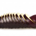 sliced fresh aubergine isolated on white background