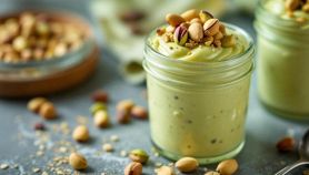 Coppette di crema di pistacchio con granella croccante