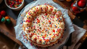 Ciaramicola tradizionale con glassa e confettini colorati