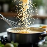 Aggiunta del Parmigiano alla crema