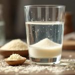 lievito di birra nel bicchiere d'acqua tiepida