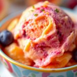 raffreddamento del gelato alla frutta fatto in casa