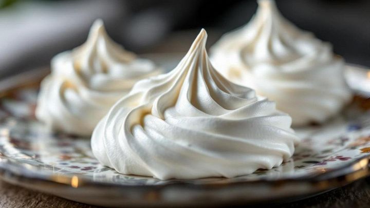 Meringa bianca lucida e stabile