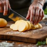 Taglio e ammollo delle patate