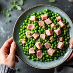 Piselli al prosciutto pronti