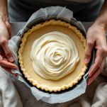 Crema pasticcera sulla pasta frolla