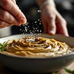 Crema condita con sale e pepe