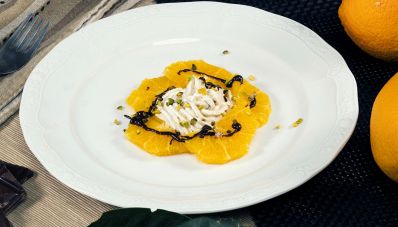 Mousse di castagne all’arancia e cioccolato fondente