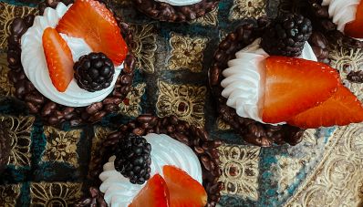 Cestini di riso soffiato e cioccolato