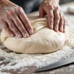 Pane fatto in casa dopo la lievitazione