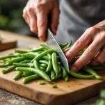 La preparazione dei fagiolini