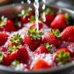 Fragole pronte per la cottura.