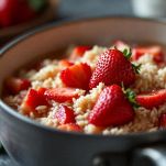 Aggiunta delle fragole e brodo