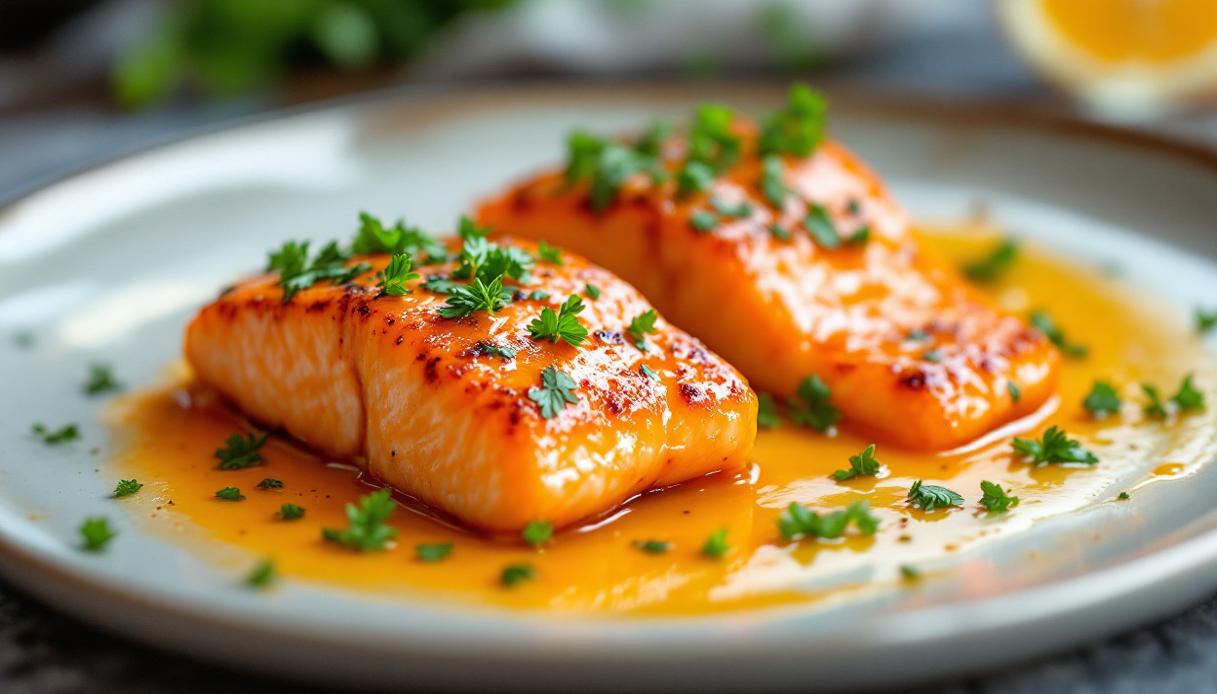 Salmone all'arancia